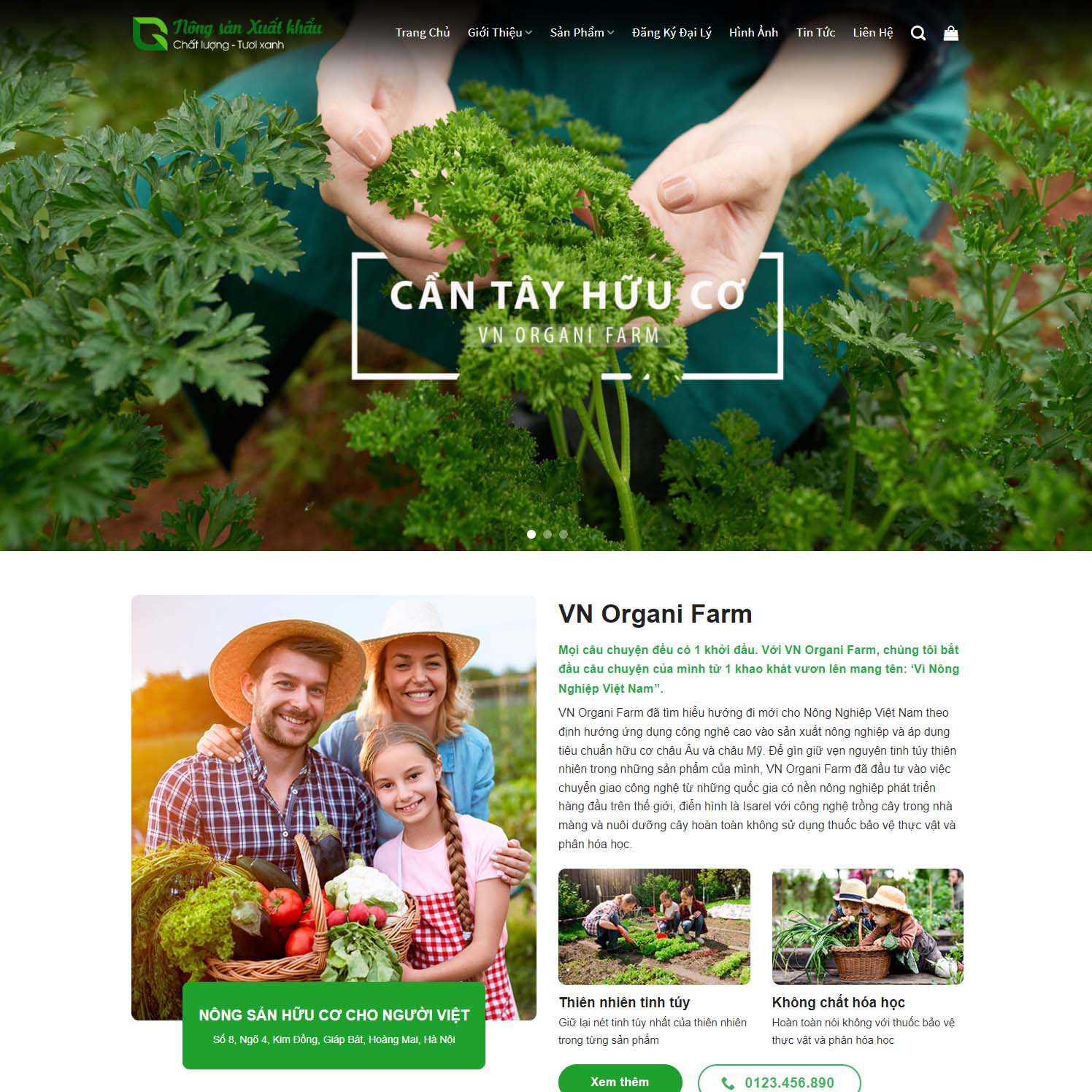 Theme WordPress nông sản 02