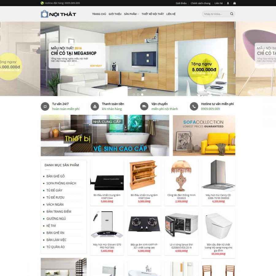 Theme WordPress cửa hàng nội thất