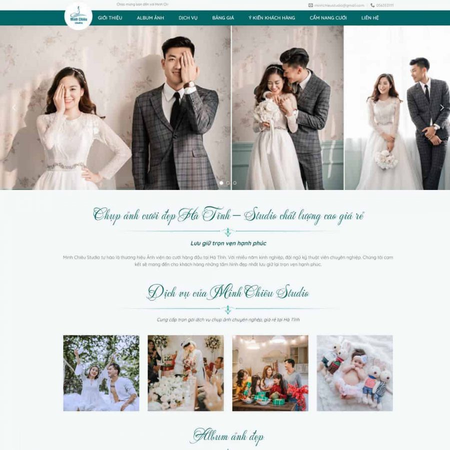 Theme WordPress dịch vụ studio, chụp ảnh cưới 02